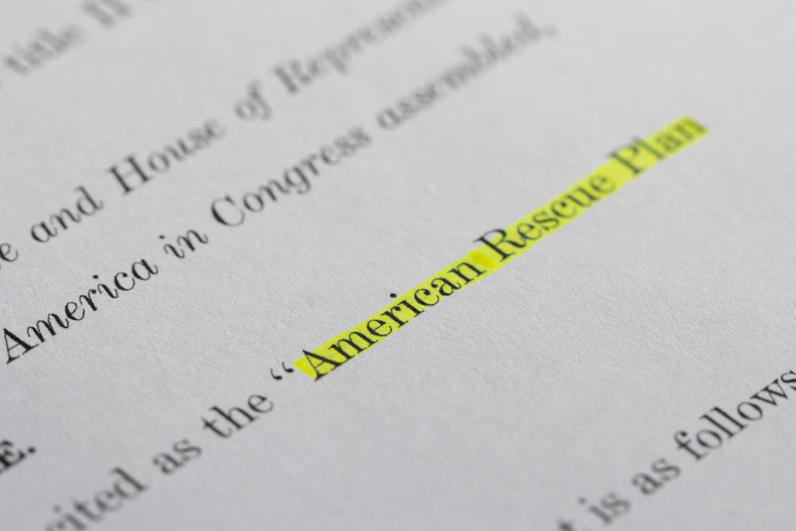 A Closer Look At The American Rescue Plan Act Of 2021 (ARPA) - Holbrook ...